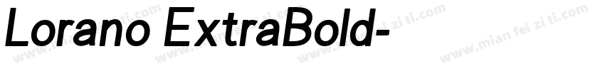 Lorano ExtraBold字体转换